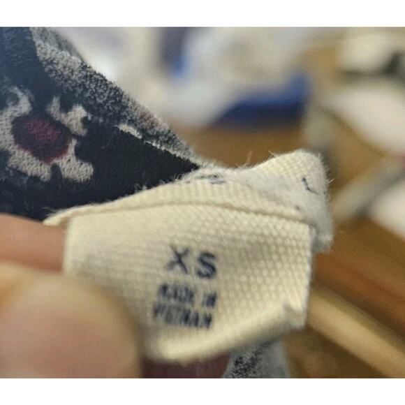 Aeropostale Dress Womens Extra Small Black Floral Tie-Neck Sundress - Picture 7 of 7